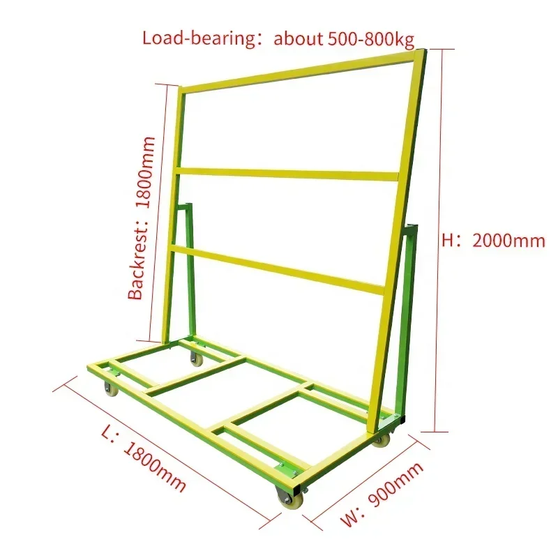 Chinese suppliers highly stable workshop material Inclined plate turnover transport rack Door panel hand carts & trolleys