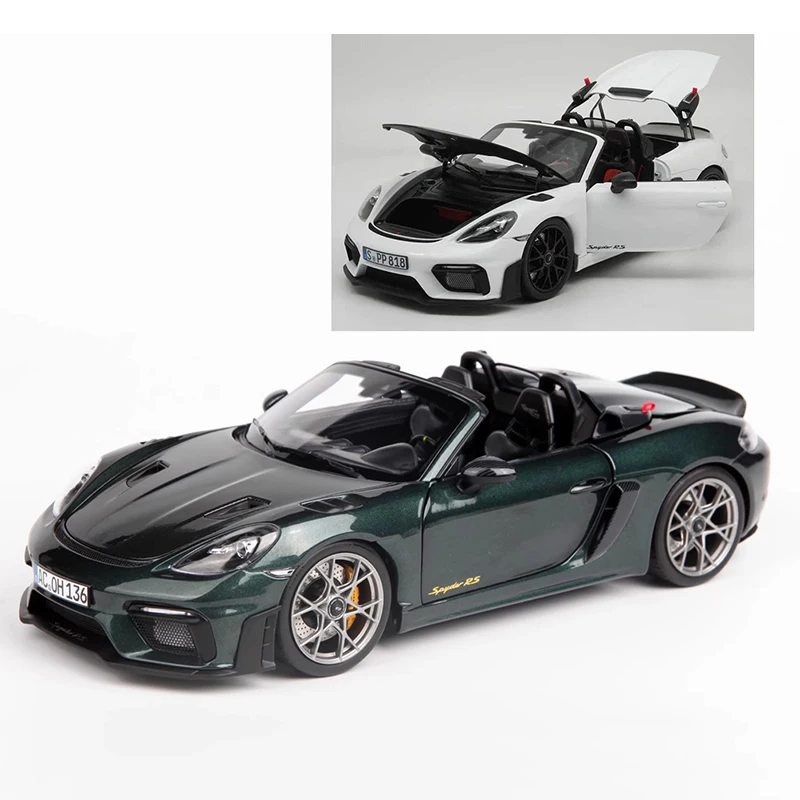 NOREV 1:18 для 718 Spyder RS Weissach Pack, полностью открытая коллекция моделей автомобиля из сплава, декоративный подарок
