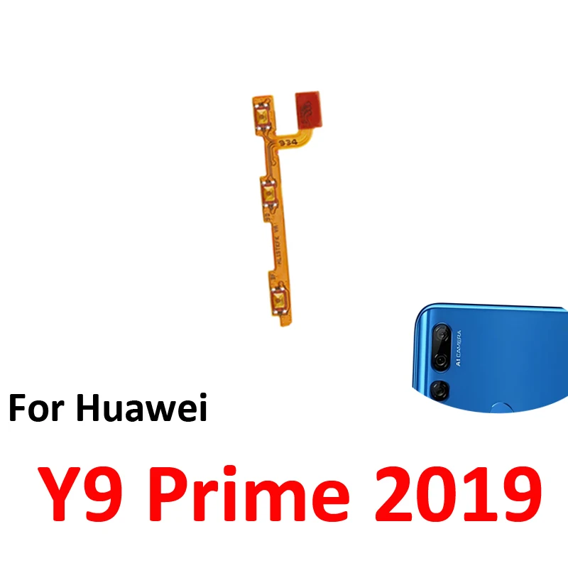 Phone Power Volume Button For Huawei Y9 Prime 2019 New On Off Up Down Key Internal Flex Cable Parts Black Green Blue image 5
