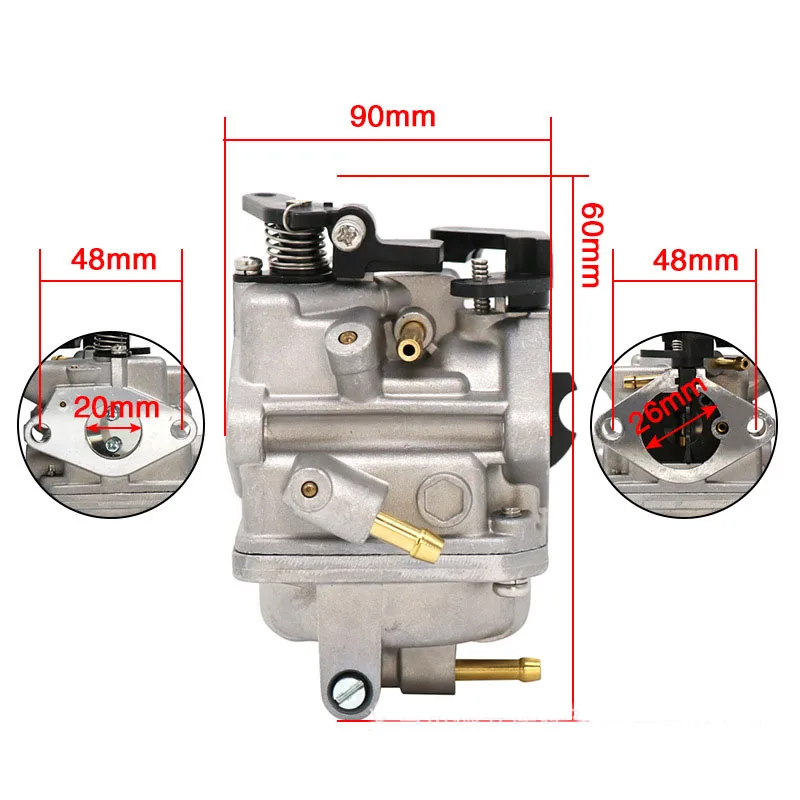 Outboard Carburetor 4 Stroke 4HP 5HP for Tohatsu 3R1-03200-1 Mercury 803522T03