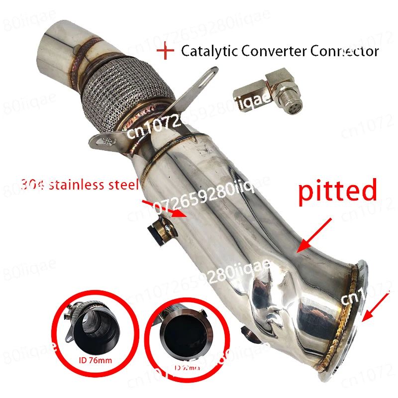 

For N55 2015 F10 F11 535i 535ix/2015 F07 535i GT 535ix/2016 F12 F13 640i F06/2014-19 F15 F16 X5 X6 35iX HP037 Downpipe Piping