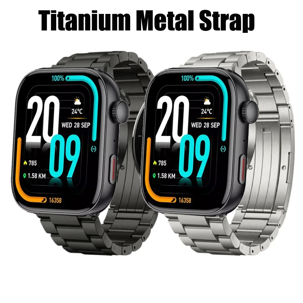 

Titanium Metal Strap for COLMI C8 Max Luxury Business Bracelet Wristband Ultimate Link Bracelet for COLMI C8 Max Titan Band