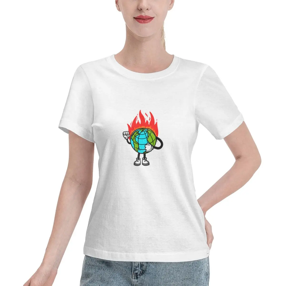 High Quality There Is No Planet B Ecologic Gift Women's T-shirt Youthful Soft Skin Friendly Top