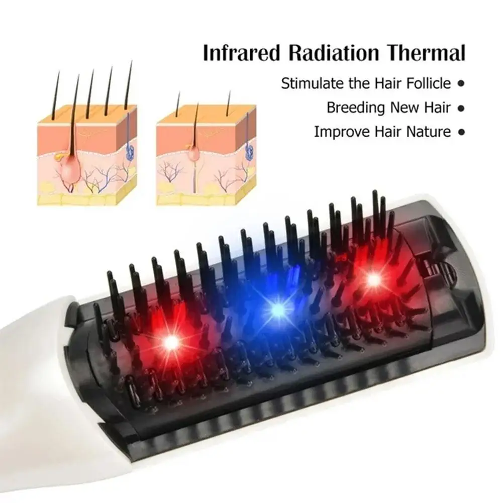 Electric Multi-functional Head Massage Comb Dry Battery Vibrates Sleep Head Decompression Meridian Comb Health Hair Comb