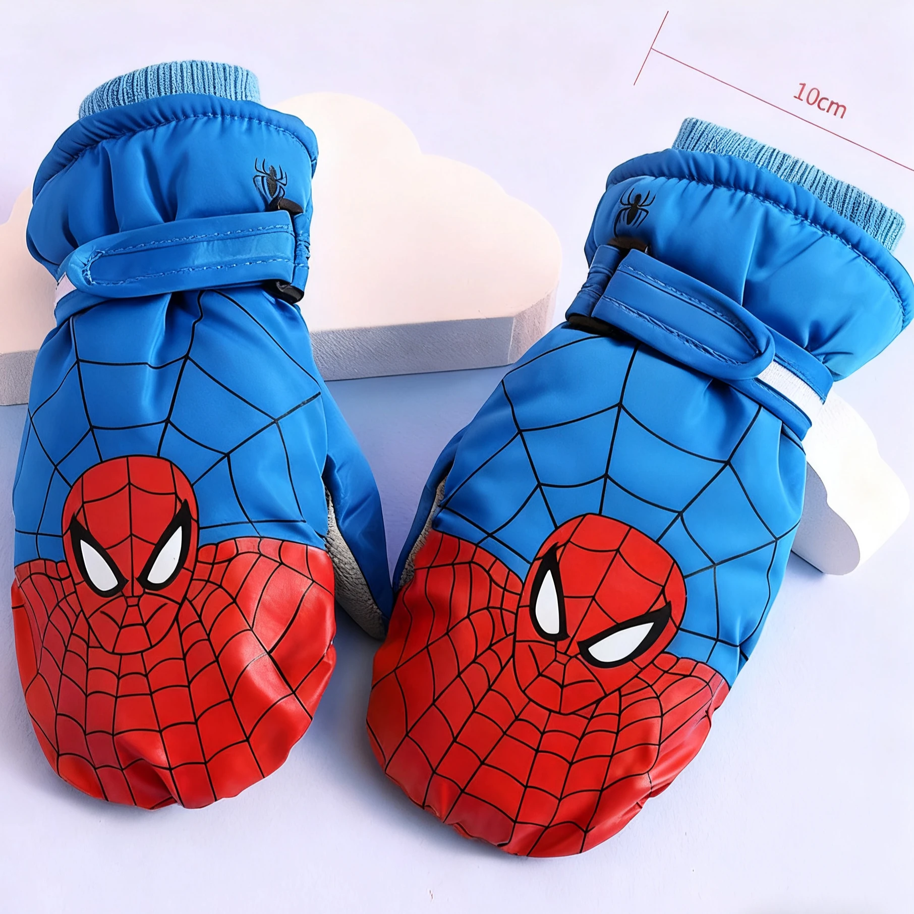 قفازات الرجل العنكبوت للأطفال شتاء دافئ مقاوم للماء مبطن بالقطيفة للأولاد والبنات قفازات التزلج في الهواء الطلق وركوب الدراجات والطقس البارد #6