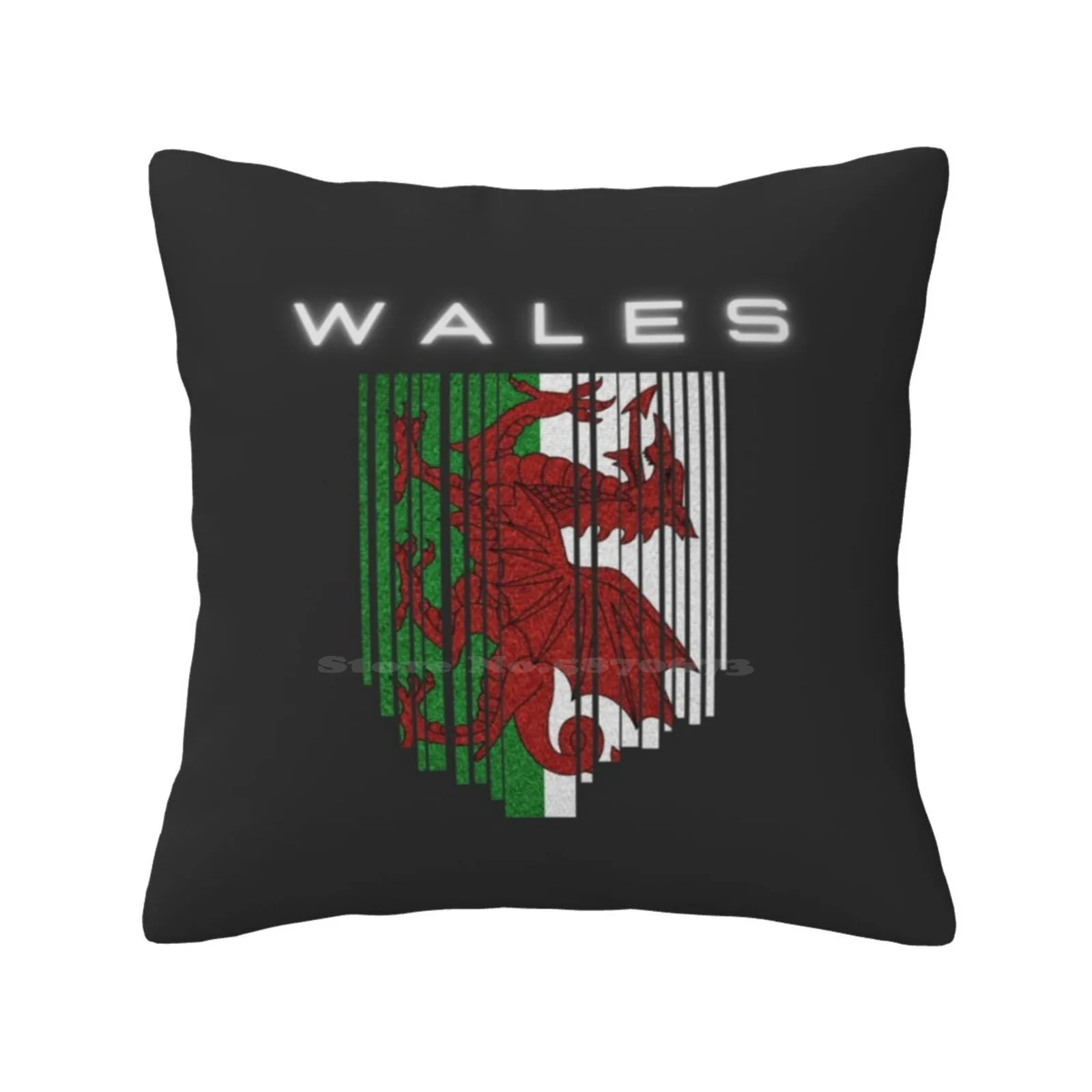 Wales Flag Home Sofa Car Waist Throw Pillowcase Wales Flag Cardiff Wales 2022 I Love You Wales Funny Wales Welsh Day Vintage