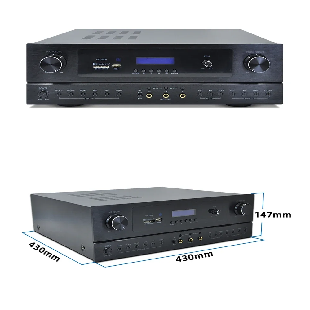 SP-OK2000 Home Theatre System Blue--tooth  Audio  Power  Amplifier 5  Channel   Amplifiers  Professional  Amplifier  40HZ-20KHZ