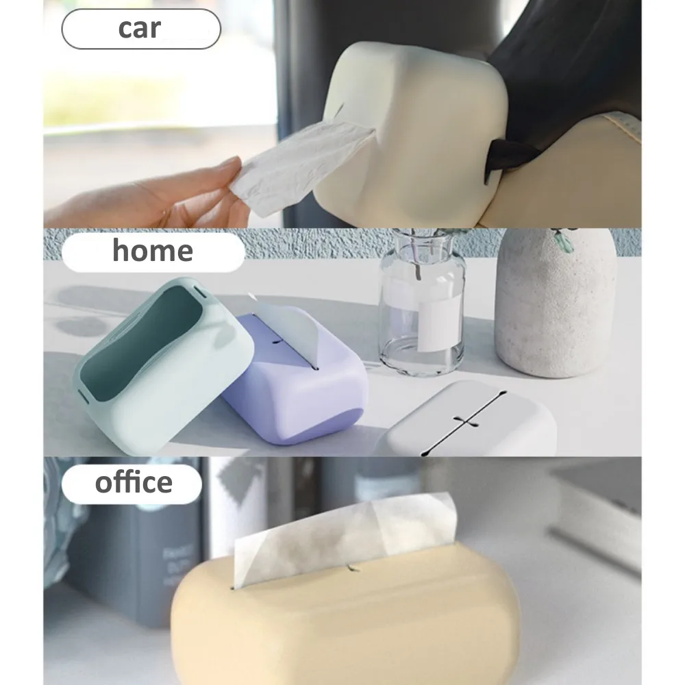 Coperchio della scatola del tessuto di design impermeabile morbido Silicone riutilizzabile per la cura dei bambini Wpe Wet Wpe Box Holder bagno