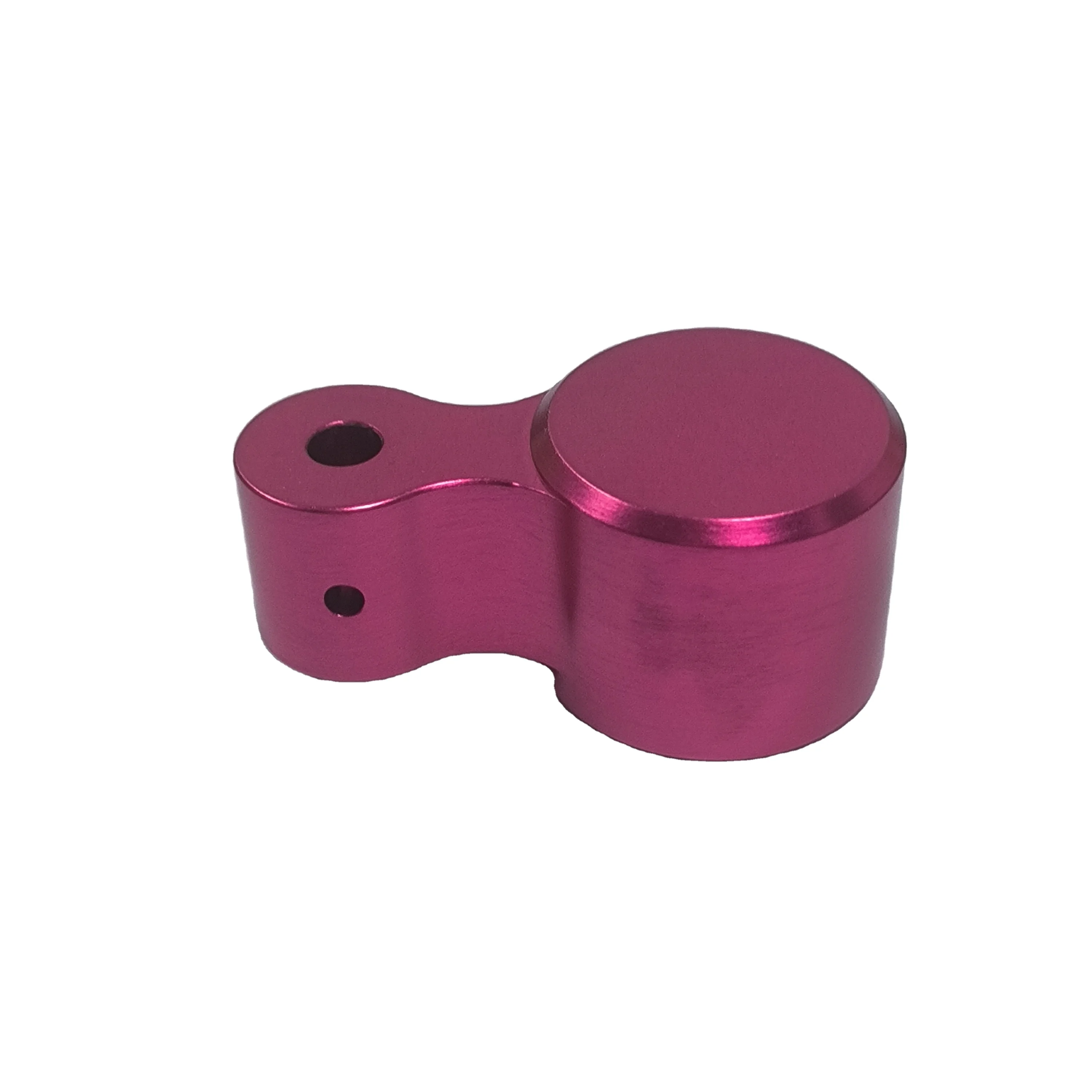 Custom Purple Anodized Aluminum CNC Machining Service Precision Bending Turned Milled Parts Eccentric Mounting Bracket