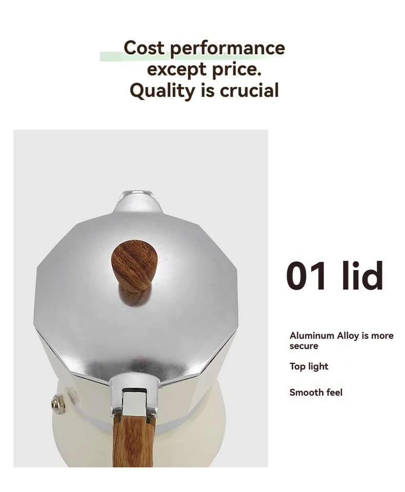 جودة عالية 6 أكواب أو 3 أكواب سعة قهوة موكا الحديثة الألومنيوم إبريق قهوة براد شاي موكا