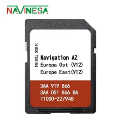 Per VW Passat B7 2011-2015 RNS315 Ost Media Syetem 2.1 East EU 3AA 919866 Una mappe di navigazione Sat Nav Card con pellicola antiappannamento gratuita