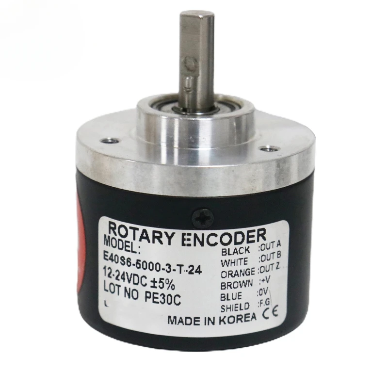 Industrial automation Encoder E40S6-1000-3-T-24 6mm soilid shaft DC 24V 1000ppr Optical Encoder 40 mm incremental rotary encoder