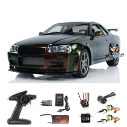 RTR Capo High Speed 1/8 Racing Drift Cars R34 2-Speed Transmission Model Metal 4x4 Remote Control Brushless Toy Light Fun Gift