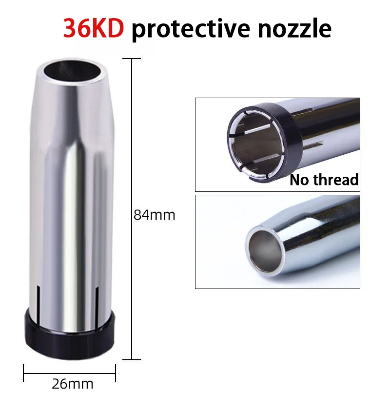 European 15AK 24KD 36KD Style MIG Welding Gun Protection Nozzle, Thickened Gas Nozzle for Welding Equipment Accessories