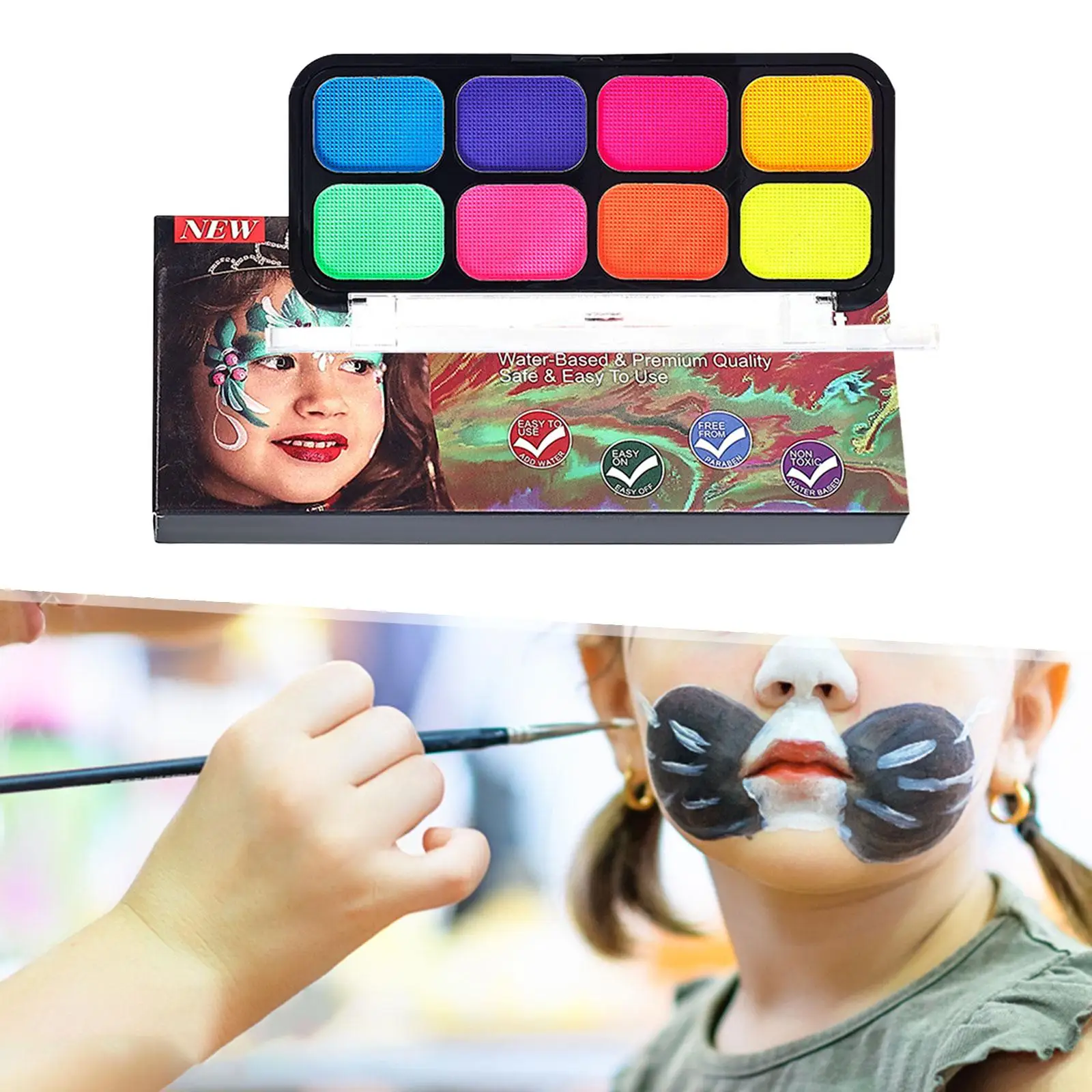 Face Body Painting Set Face Paint Palette for Cosplay Costume Party Carnival