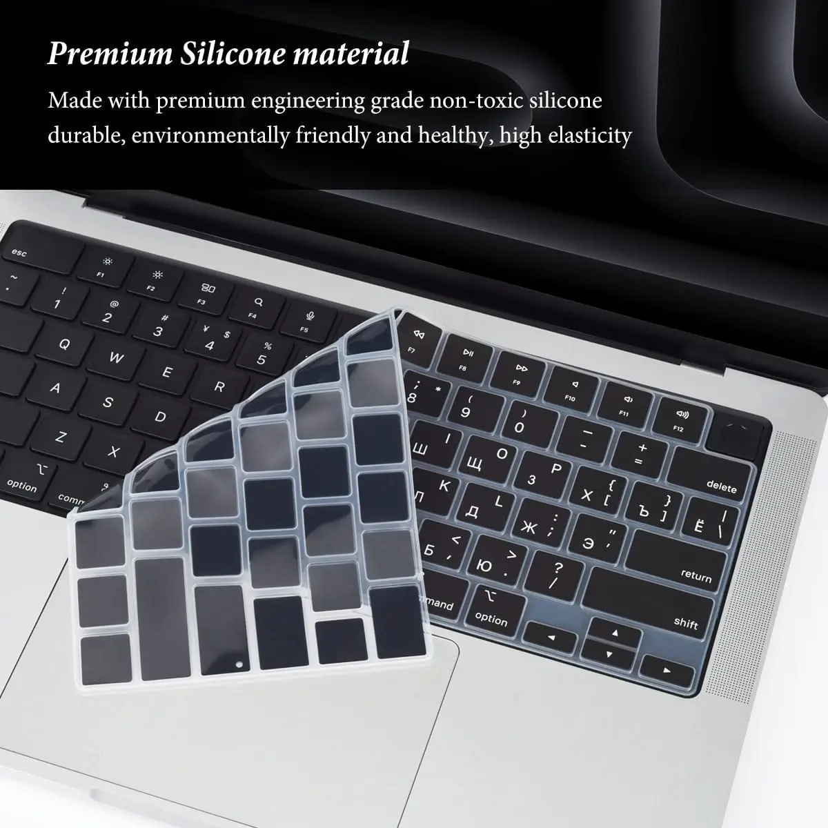 Keyboard Cover for MacBook M4 M3 M2 Pro/Max Chip MacBook Air 15.3"/13.6" A3240/A3241/A2941 Pro 14"/16" A2992/A2779/A2991/A2918