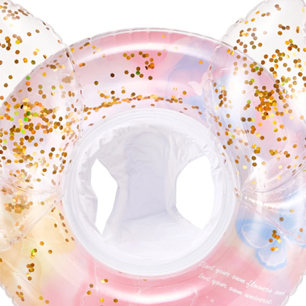 팽창식 수영 링 스팽글 풀 링 누수 방지 수영 링 플로티 PVC 풀 플로트 (어린이, 청소년, 성인용)