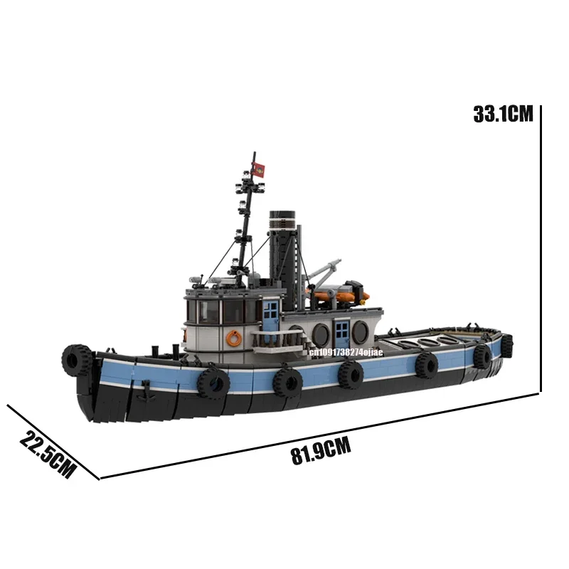 Nouveau 3574 pièces vente chaude Moc City Port puissant acariens modèle de remorqueur bricolage idées créatives technologie enfant jouet assemblage Puzzle cadeau d'anniversaire