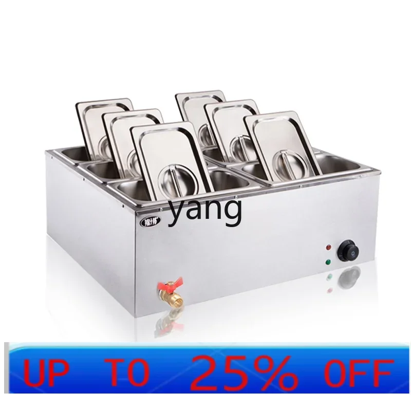 

lmm stainless steel commercial electric heat preservation soup pool deep soup stove 6 grid warm soup stove