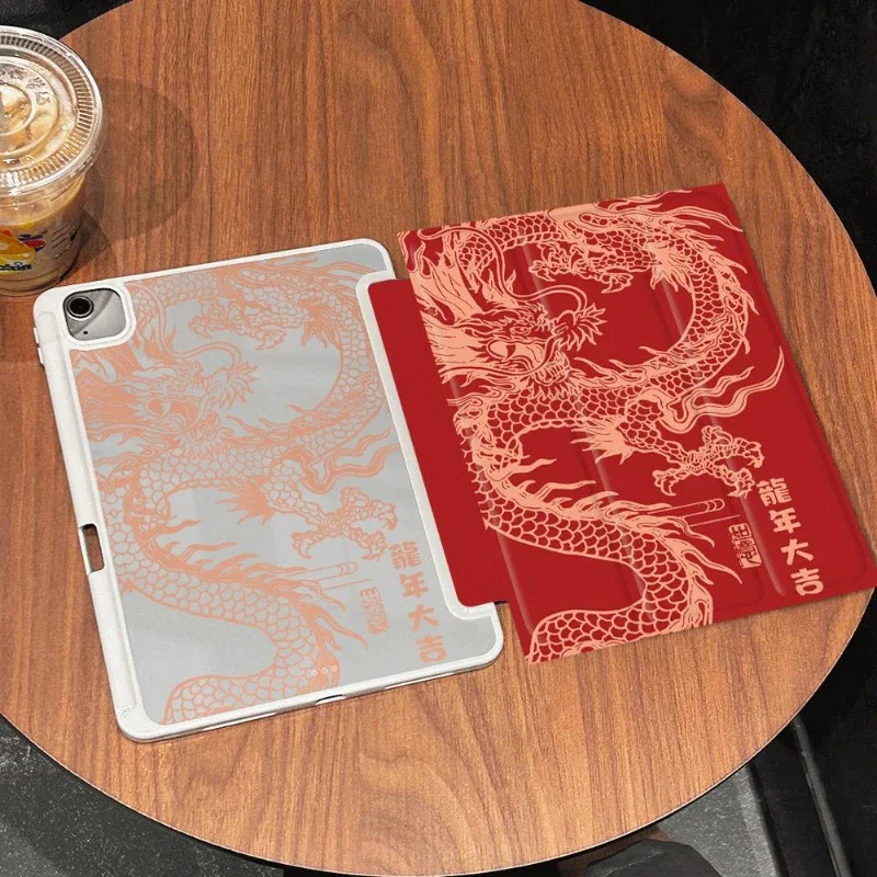Case Funda Accessories for IPad Air 3 Gen 2019 Pro 11 2nd 3rd 4th IPad Mini6 8.3 Air 5th 4th 10.9 10th Funda Exquisite Dragon