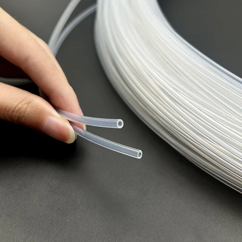 Transparency ID 0.8mm~4.35mm Food Grade PTFE Capillary Tube Acid and Alkali Resistant Anti-Aging Smooth Inner Wall Easy to Clean