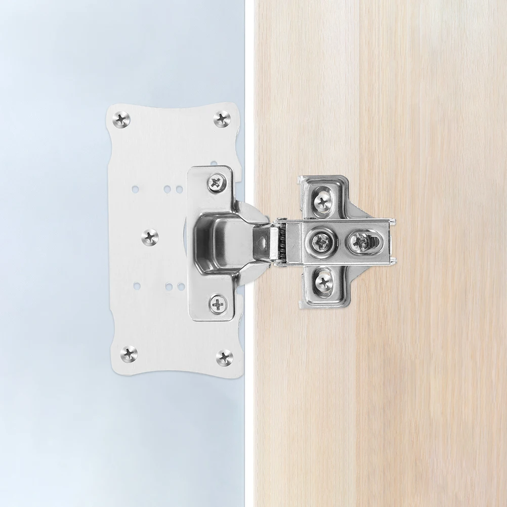 

5pcs Hinge Metal Heavy Duty Kitchen Hinges Repair Replacement Corner Door Plate Stainless Steel Cupboard Hinge Plates For Doors