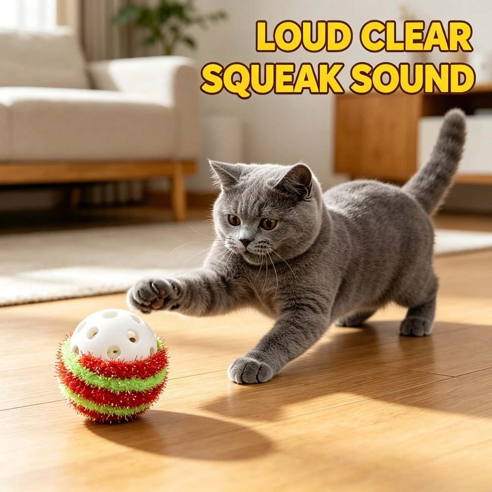 For 24mm Plastic Squeaker Balls Pet Toy Insert Noise Making Beads DIY Flash Plush Cat Play Ball Replacement Squeak（50PCS)
