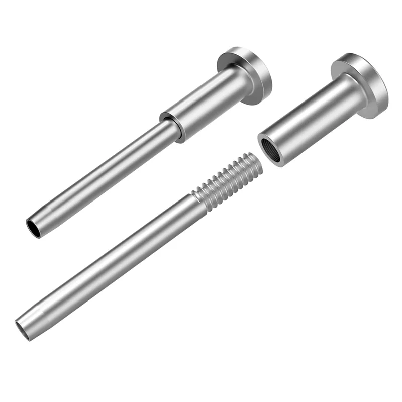 【Venda relâmpago】 Kit de trilhos de cabo invisível de 50 pacotes, receptor invisível de tensor de trilhos de cabo de 1/8 polegadas para postes de madeira/metal de 2 x 2 polegadas