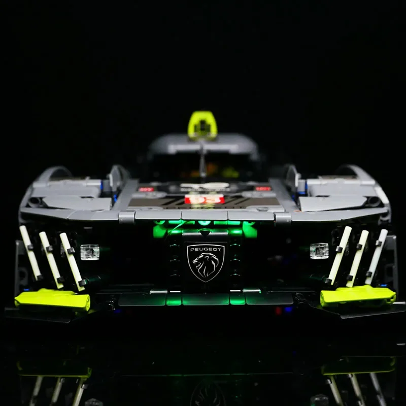 DIY Building Block Iluminação, Compatível com K-Box, Cinza, Verde, Supercar Le Mans Grupo Mecânico, 42156LED, Controle Remoto