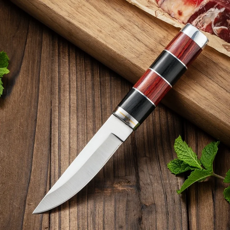 Stainless Steel Boning Knife Cleaver Meat Vegetable Kitchen Knives Solid Wood Splice Handle Butcher Knife Slicing Cooking Tools