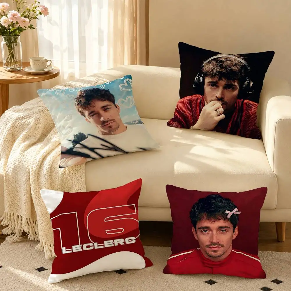 Ace driver C-Charles Leclerc  Square Double-Sided printed Pillow Case Bedroom Bedside Pillow Sofa Cushion Cover