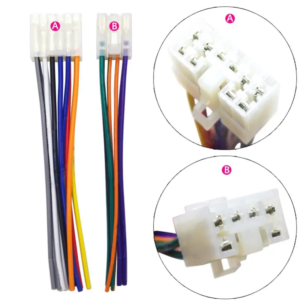Kit de instalación de cables de arnés de cableado de CD estéreo de Radio de coche, 2 piezas, para Toyota, excelente Material, duradero de usar