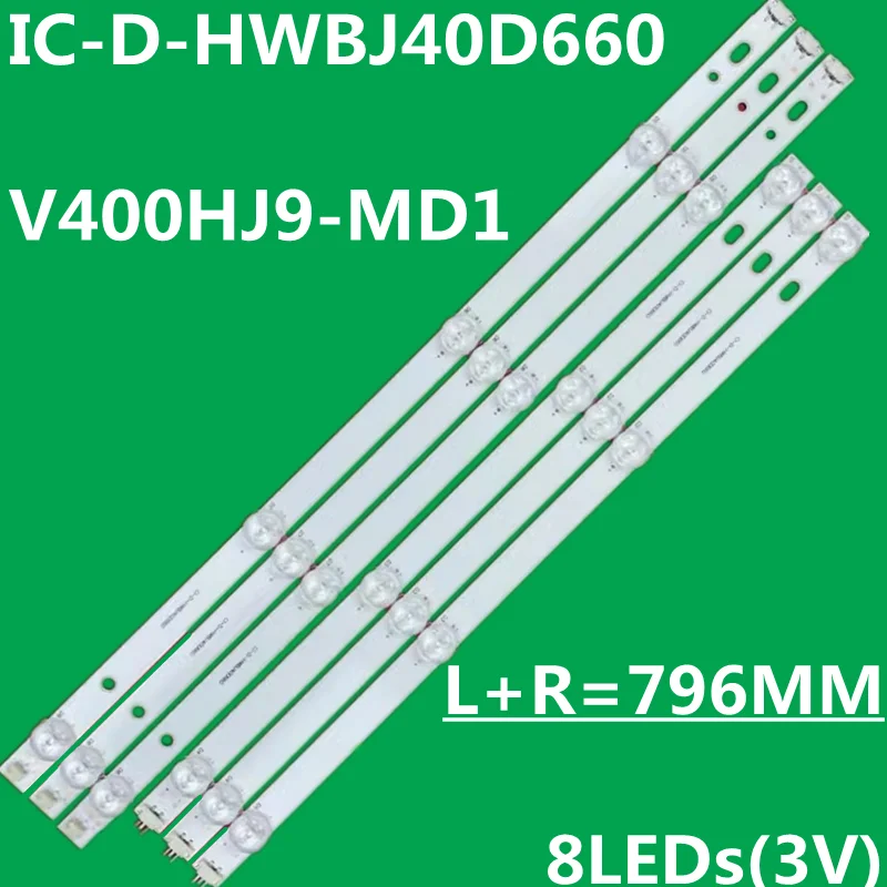 

5kit=30pcs LED Backlight Strip For IC-D-HWBJ40D660 TX-40ES400B TX-40ES500B TX-40FS503B TX-40ESW504B TX-40DS400E V400HJ9-MD1