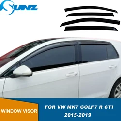 Side Window Deflector For VW MK7 Golf7 R GTI 2015 2016 2017 2018 2019 4pcs Window Visor Sun Rain Guard Deflector Weathershield