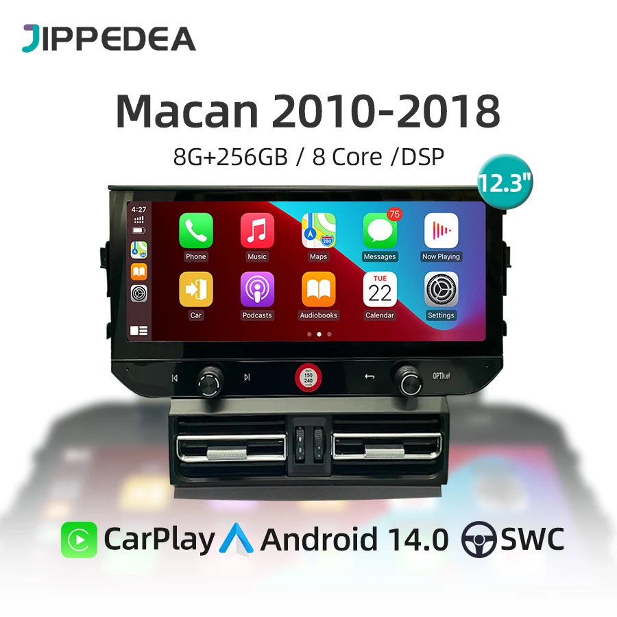 

Android 14.0 Car Radio CarPlay GPS Navigation 4G WiFi QLED Screen Bluetooth Car Multimedia Player For Porsche Macan 2010-2018