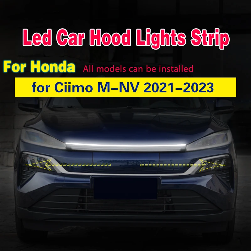 

LED Daytime Running Light For Honda Ciimo MNV Auto Headlight Strips With Start Sequential Scan Car Hood Decorative Light 12V