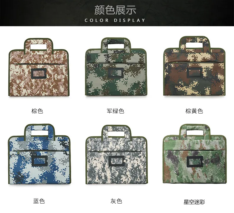 Starry Sky Camo Bag Green Computer Public Document Handbags SIMOER 826