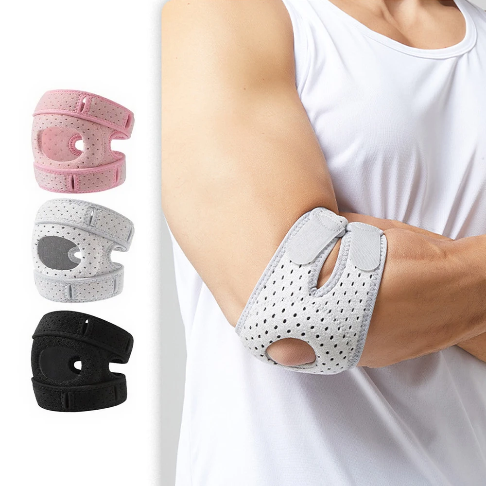 1 Stück Atmungsaktive Ellbogenbandage, Verstellbare Armstütze für Tennisarm, Golferellbogen, Sehnenentzündung, Arthritis-Linderung