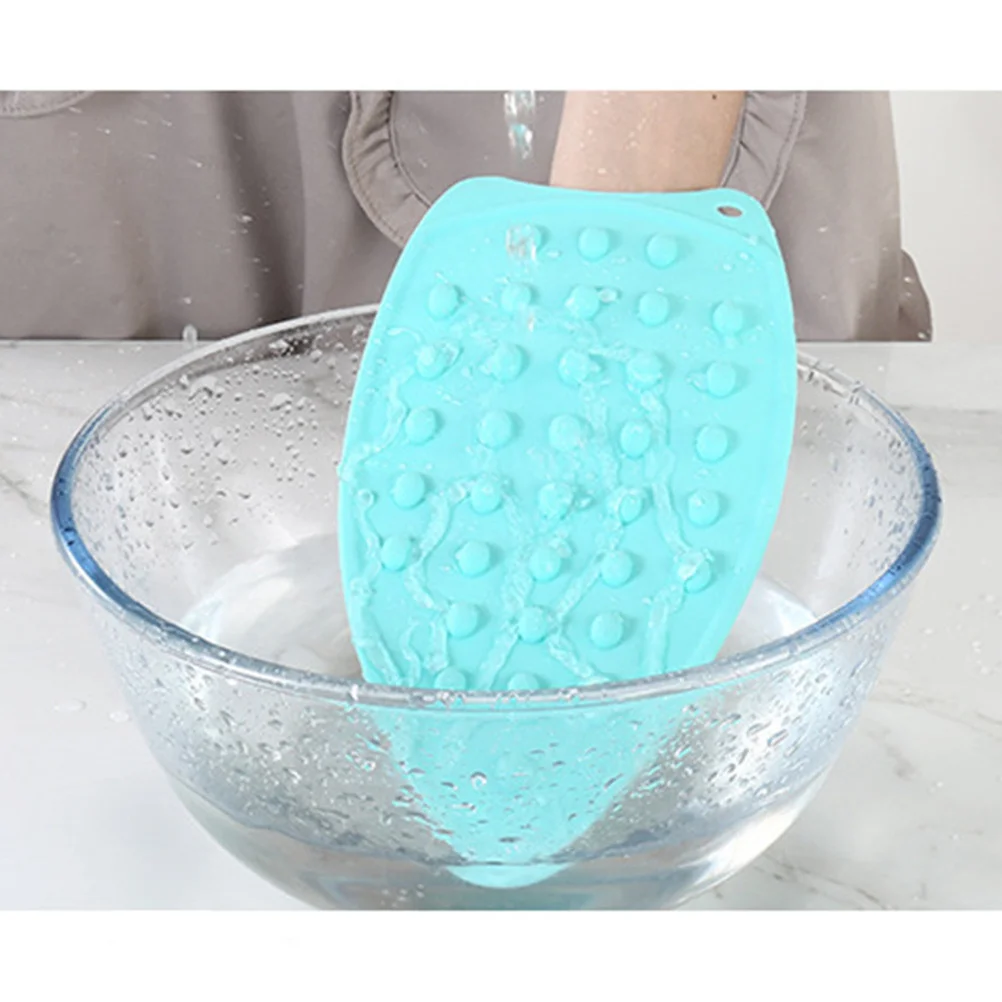 

2pcs Silicone Insulation Pad For Flat Iron Heat Resistant Non-Stick With Hanging Hole Dots Anti-Slip Ironing Rest Board Dining