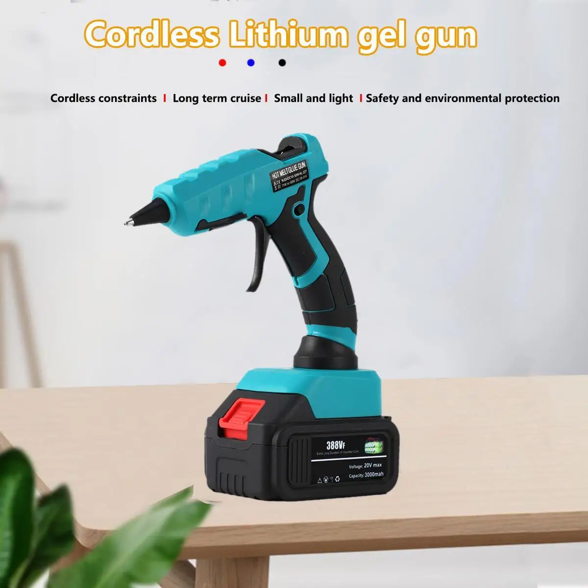 Cordless 50W Electric Hot Melt Glue Gun W/ 30PCS 7mm Glue Sticks Home DIY Melt Welding Tool Hot Air Gun For Makita 18V Battery