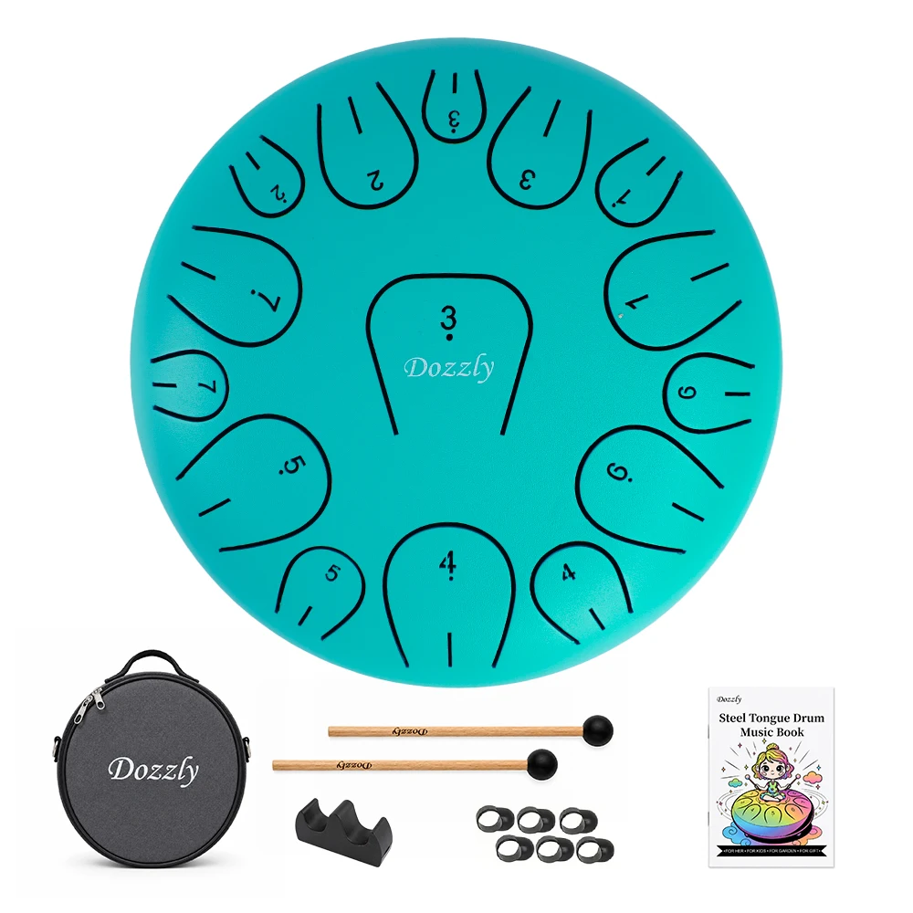 Tambour de pluie pour jardin extérieur, tambour à langue en acier de 8 pouces, 15 notes, instrument 