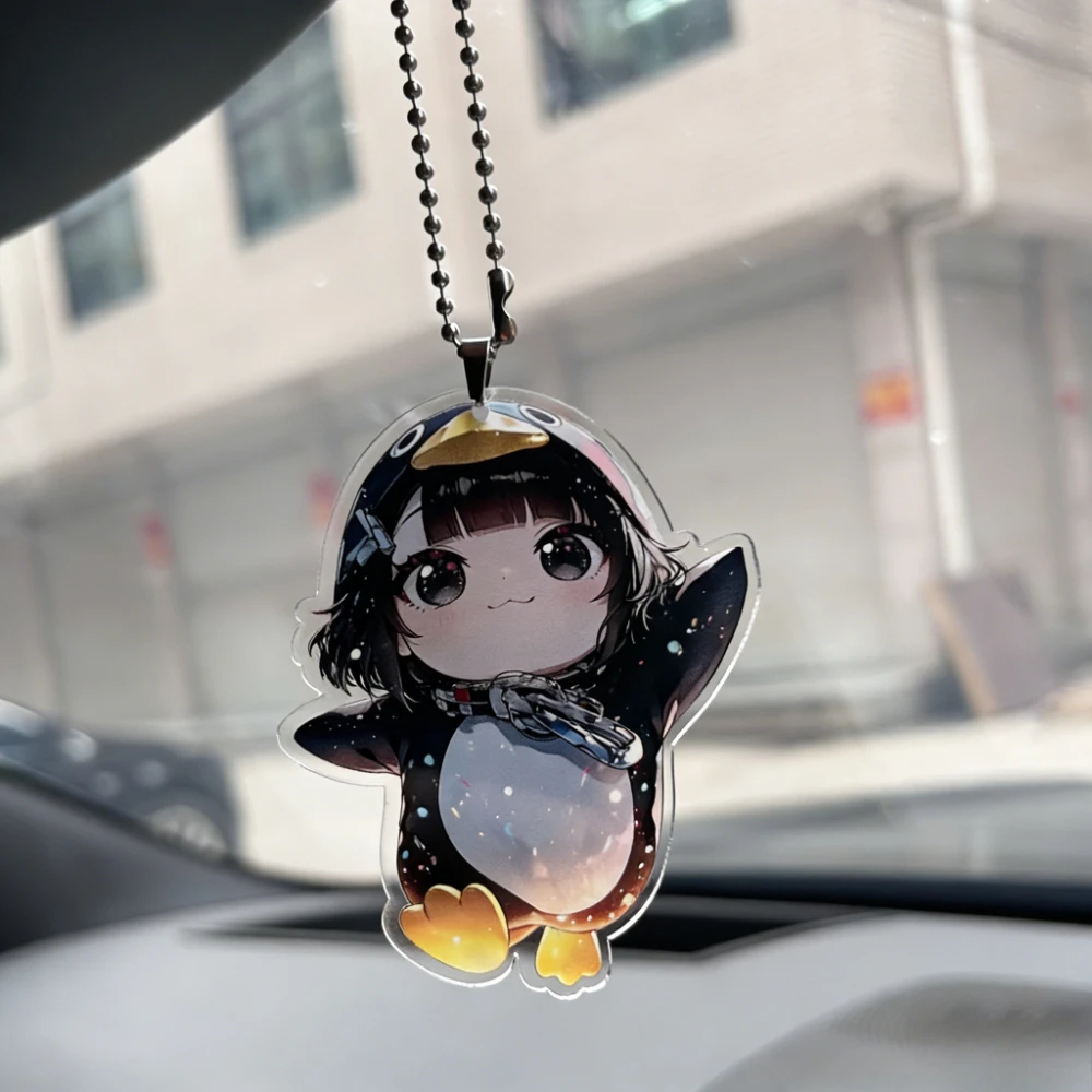 Cartoon Niedlicher 2D Flacher Gugu Gaga Kleiner Pinguin-Administrator Anhänger Arknights: Endfield Acryl-Schlüsselanhänger Taschenanhänger Geschenk