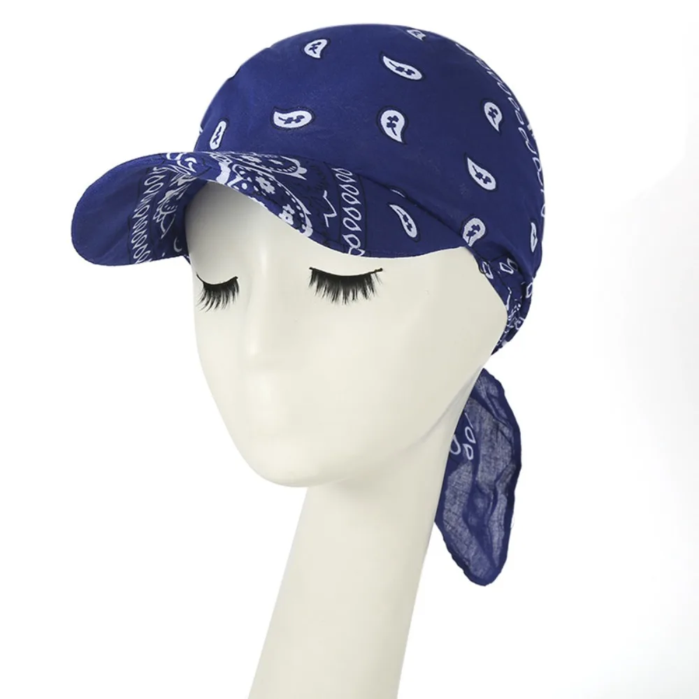 

New Wide Brim Baseball Caps Head Scarf Pre-Tied Breathable Sun Visor Turban Lightweight Bandana Scarf Cap Women Outdoor
