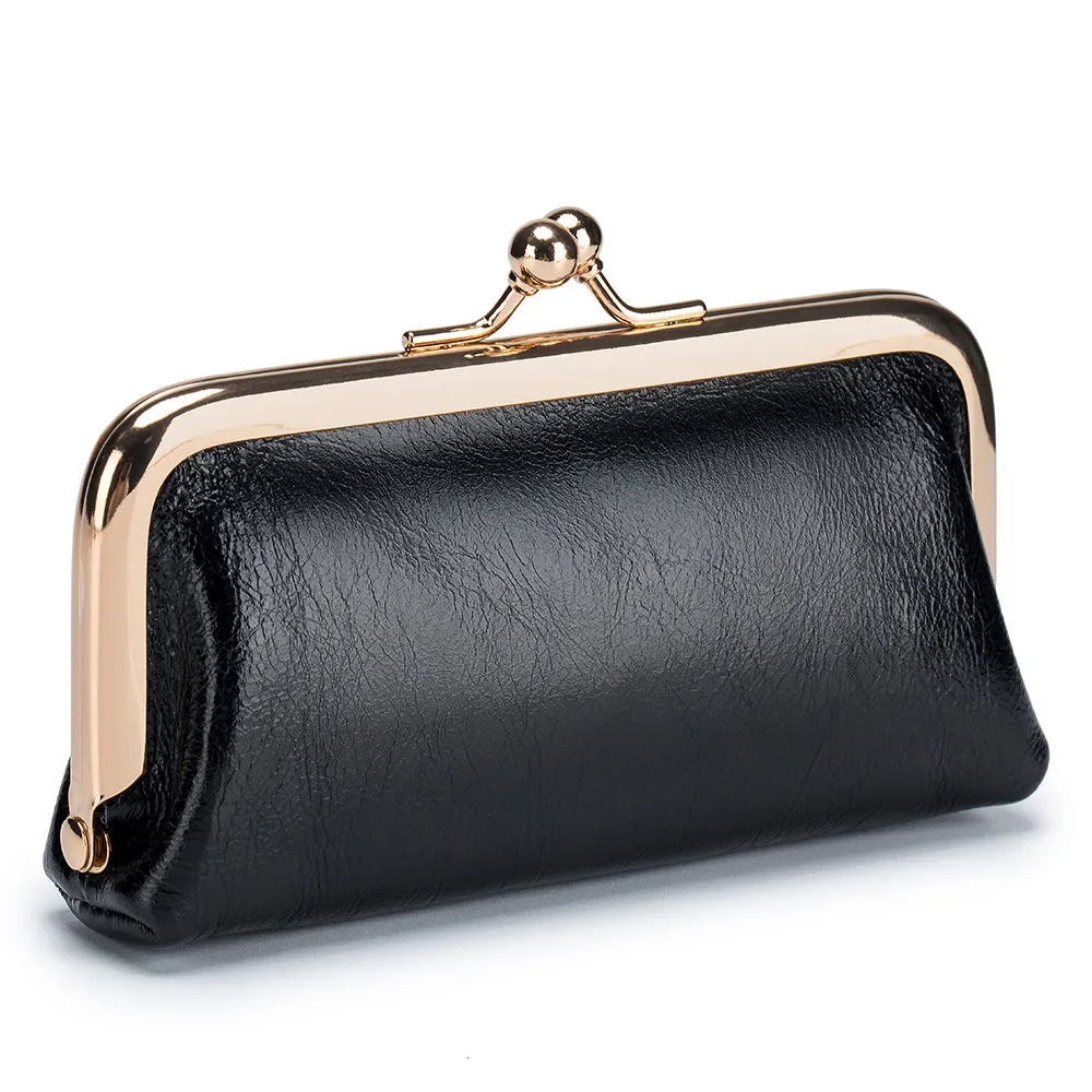 

Women's Leather Multi-Functional Organizer - Clip-On Mini Pouch for Coins & Lipsticks