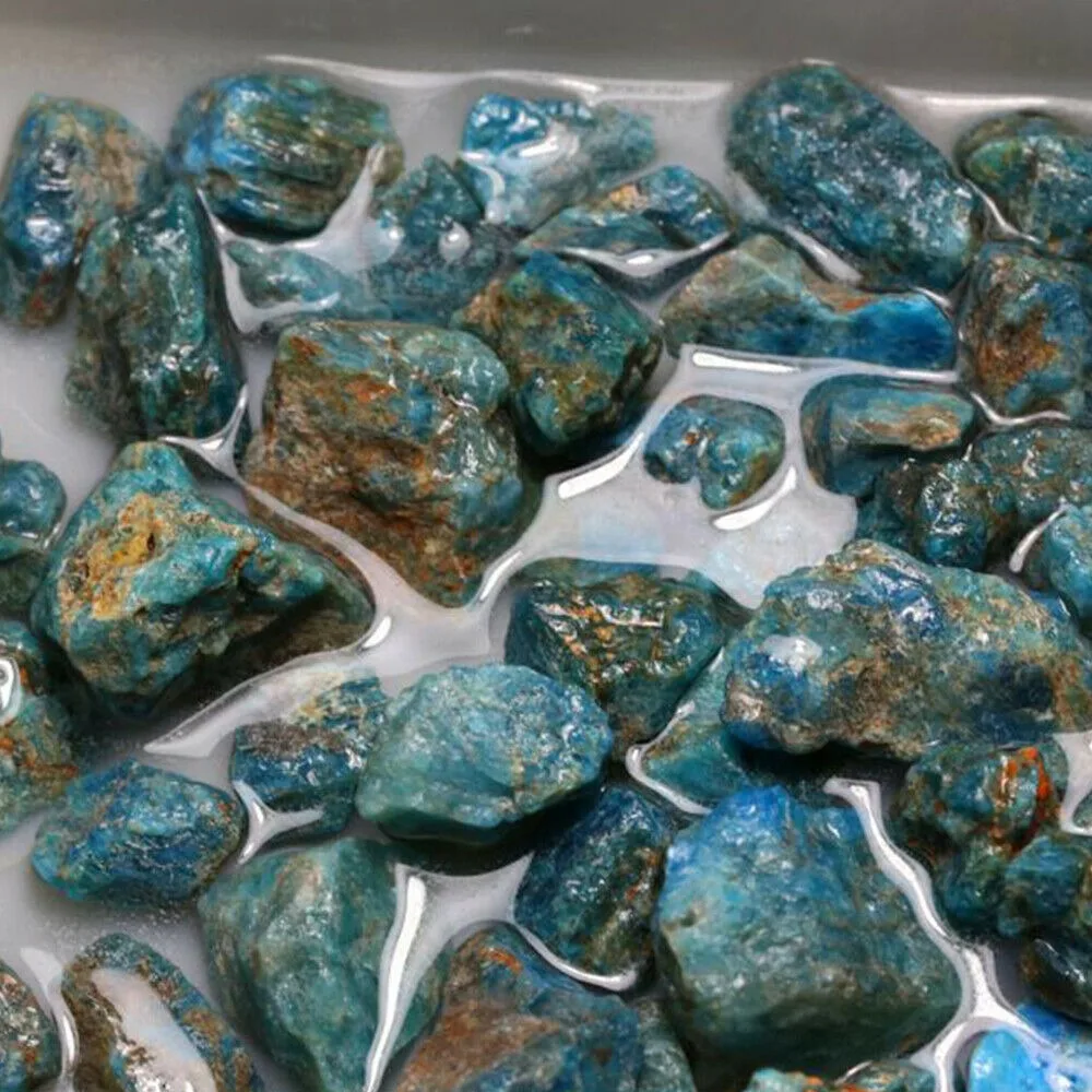 150g Natural Blue Apatite Crystal Stone Gravel Rough Healing Mineral Specimen Collection Room Decor