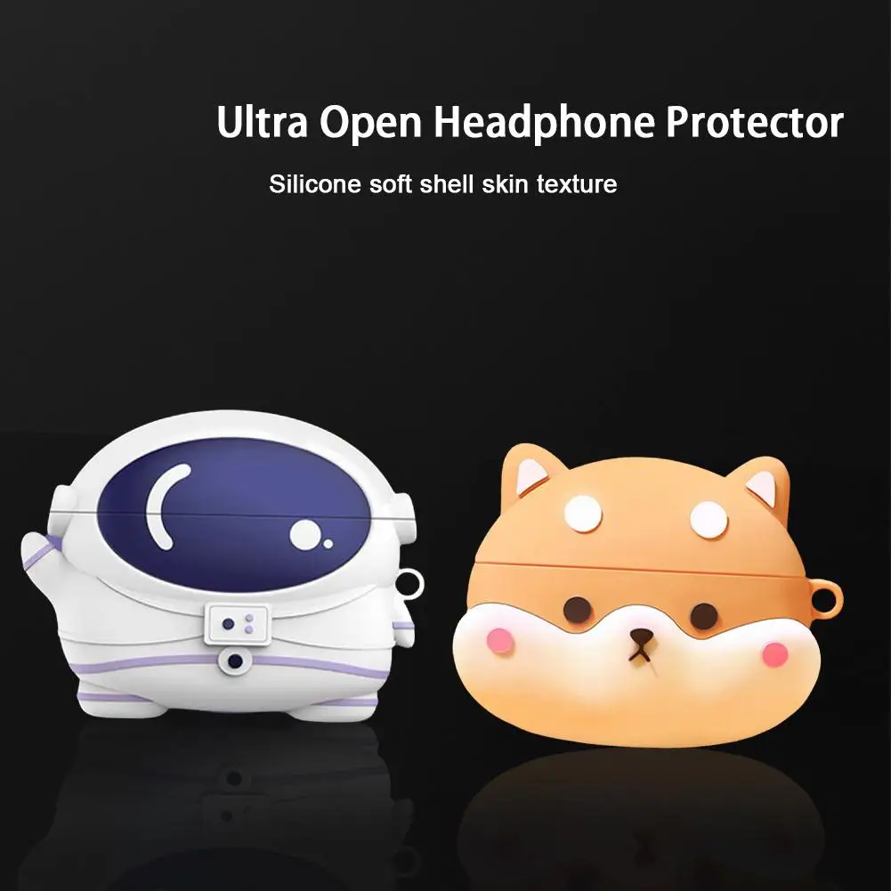 

Cute Cartoon Astronaut Soft Silicone Earphone Protective Case For Bose Ultra Open Earbuds Headphone Anti-fall Protect Cover T0S5