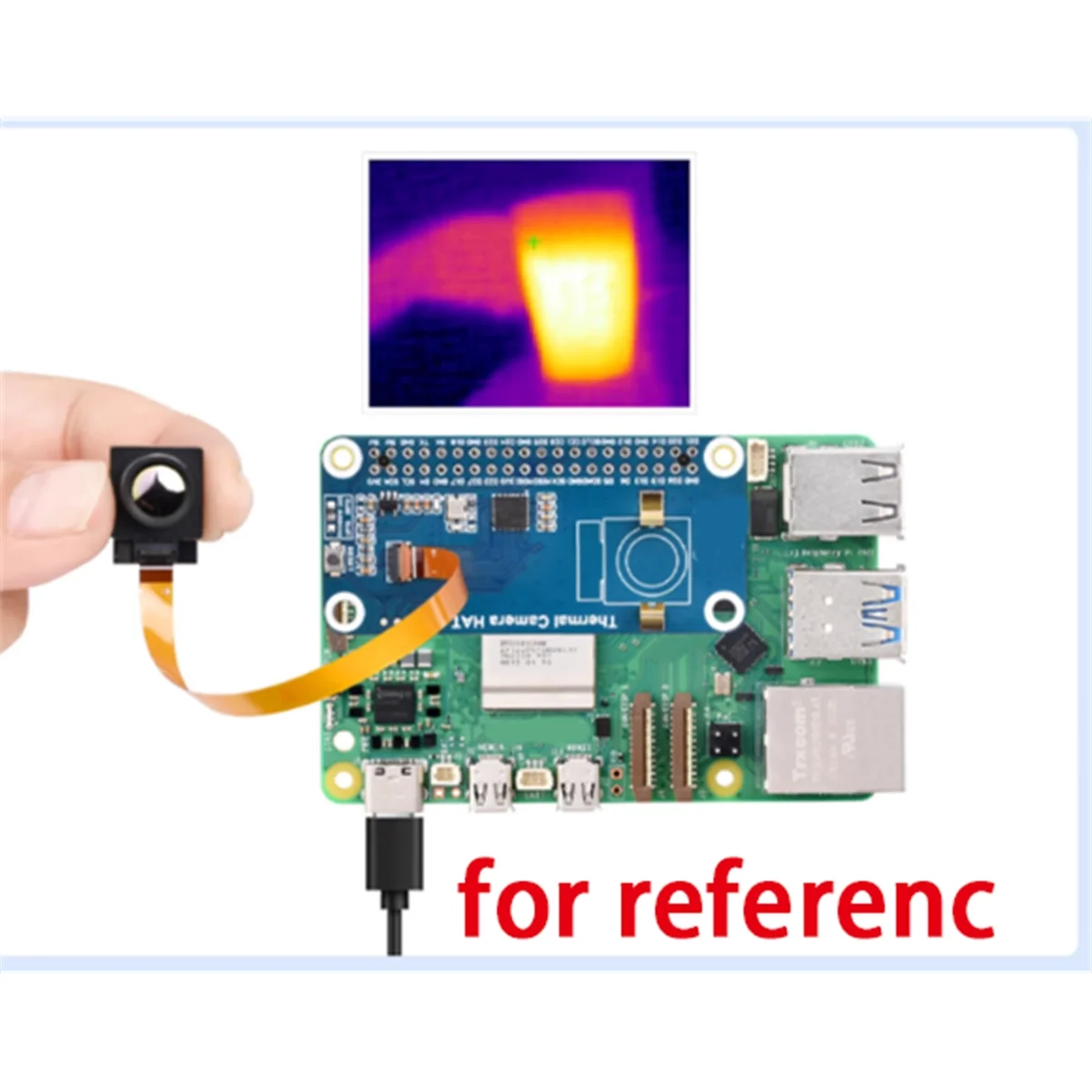 

New 3C-Long-Wave IR Thermal Imaging Camera Module, for IR Camera, 80x62 Pixels, Options for FOV and Connector,B