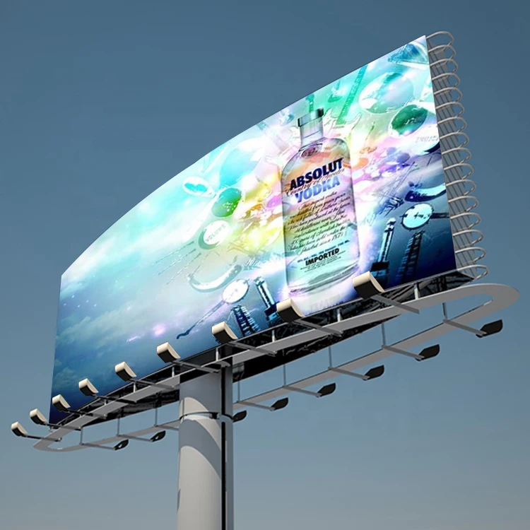 Outdoor Advertising Steel Billboard Structures 15x5m LED Flood Light Solar Option Wind Resistance 150KM/H YEROO YR-A15X5 for