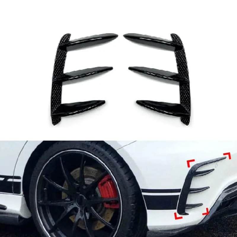 

Автомобильный черный карбоновый узор, задний бампер, сплиттер, спойлеры для AMG R-AUTO для Benz для W176 A200 A250 A260 A45 TRD для 1 пара