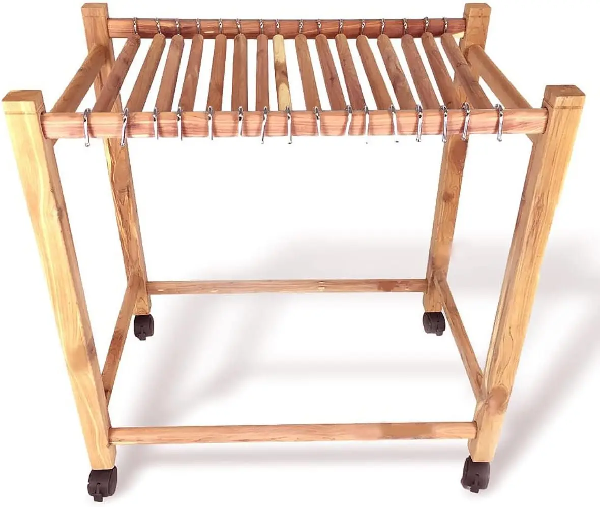 Aromatic Red Cedar Pant Trolley/Trouser Rack (Regular Size 16 Rods)